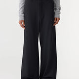 Bassike Stretch Twill Tailored Pant in Black