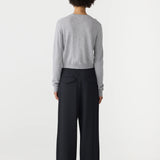 Bassike Stretch Twill Tailored Pant in Black