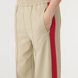 Bassike Twill Stripe Detail Pant in Light Tan and Red