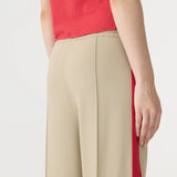 Bassike Twill Stripe Detail Pant in Light Tan and Red