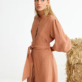 Binny National Hunt Dress in Choc Mousse
