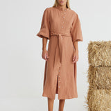 Binny National Hunt Dress in Choc Mousse
