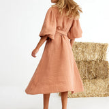 Binny National Hunt Dress in Choc Mousse