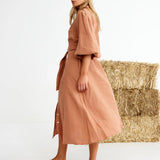 Binny National Hunt Dress in Choc Mousse