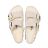 Birkenstock Arizona Shearling in Antique White Suede (Narrow)