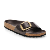 Birkenstock Madrid Hammered Big Buckle in High Shine Espresso Narrow