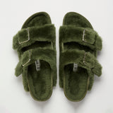 Birkenstock 1774 Arizona Shearling Green