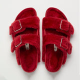 Birkenstock 1774 Arizona Shearling Red EXQ