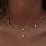 By Charlotte By The Sea Starfish Necklace in 18K Gold Vermeil