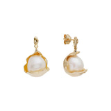 By Charlotte A Place to Dream Pearl Drop Earrings in 18K Gold Plated