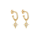 By Charlotte Dancing In Starlight Hoops in 18K Gold Vermeil