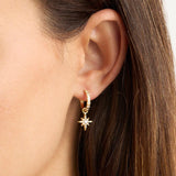 By Charlotte Dancing In Starlight Hoops in 18K Gold Vermeil