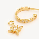 By Charlotte Dancing In Starlight Hoops in 18K Gold Vermeil