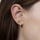 By Charlotte Bloom With You Lotus Hoops in 18k Gold Vermeil