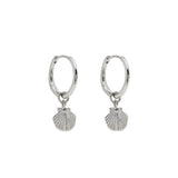 By Charlotte By The Shore Shell Hoops in Silver