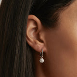 By Charlotte By The Shore Shell Hoops in Silver