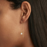 By Charlotte Whispers of Tranquility Pearl Thread Earrings in 18K Gold