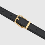 Camilla and Marc Emersyn Leather Belt in Black with Gold