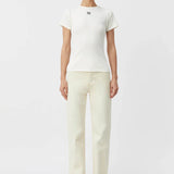 Camilla and Marc Nora Fitted Tee in Soft White