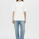 Camilla and Marc Bloom Embroidered Tee in Soft White
