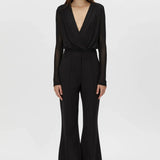 Camilla and Marc Ervina V Neck Bodysuit in Black