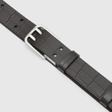 Camilla and Marc Landon Croc Belt in Chocolate
