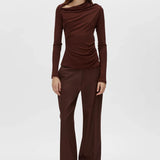 Camilla and Marc Mai Long Sleeve Top in Almadine