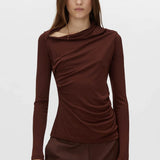 Camilla and Marc Mai Long Sleeve Top in Almadine