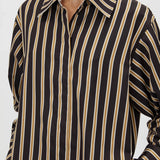 Camilla and Marc Novella Shirt in Black and Bronze Stripe