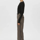 Camilla and Marc Novella Pant in Black and Bronze Stripe