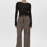 Camilla and Marc Novella Pant in Black and Bronze Stripe