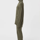 Camilla and Marc Pascal Cashmere Blend Turtleneck in Army Green