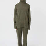 Camilla and Marc Pascal Cashmere Blend Turtleneck in Army Green
