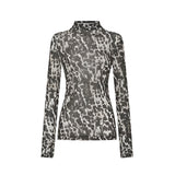 Camilla and Marc Plumage Long Sleeve Top in Choc Plumage Print
