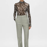 Camilla and Marc Plumage Long Sleeve Top in Choc Plumage Print