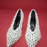 Camilla and Marc Rhys Braided Pump in Cream and Black