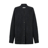 Camilla and Marc Rohan Boiled Merino Knit Cardigan in Charcoal Melange