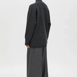 Camilla and Marc Rohan Boiled Merino Knit Cardigan in Charcoal Melange