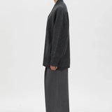 Camilla and Marc Rohan Boiled Merino Knit Cardigan in Charcoal Melange