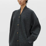 Camilla and Marc Rohan Boiled Merino Knit Cardigan in Charcoal Melange