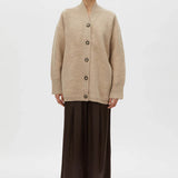 Camilla and Marc Rohan Boiled Merino Knit Cardigan in Oatmeal Melange