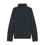 Camilla and Marc Rohan Knit Funnel Neck Sweater in Charcoal Melange