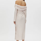 Camilla and Marc Shaw Off Shoulder Dress in Ice Pink