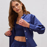 LMND Chiara Long Sleeve Shirt Classic in Navy
