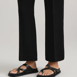 A Emery Claude Sandal in Black Lizard