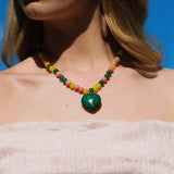 Crystal Haze Dua Necklace in Multicolour