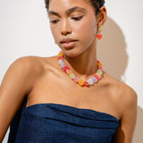 Crystal Haze Jelly Heart Necklace in Rainbow