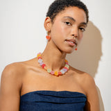 Crystal Haze Jelly Heart Necklace in Rainbow