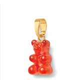 Crystal Haze Nostalgia Bear Classic Connector in Jelly Red and Gold Plate