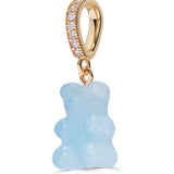 Crystal Haze Crystal Nostalgia Bear Pendant Pave Connector in Aquamarine